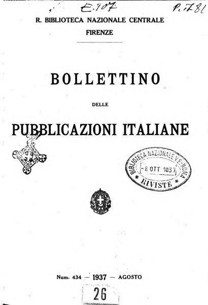 Bollettino delle pubblicazioni italiane ricevute per diritto di stampa