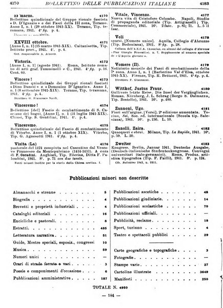 Bollettino delle pubblicazioni italiane ricevute per diritto di stampa