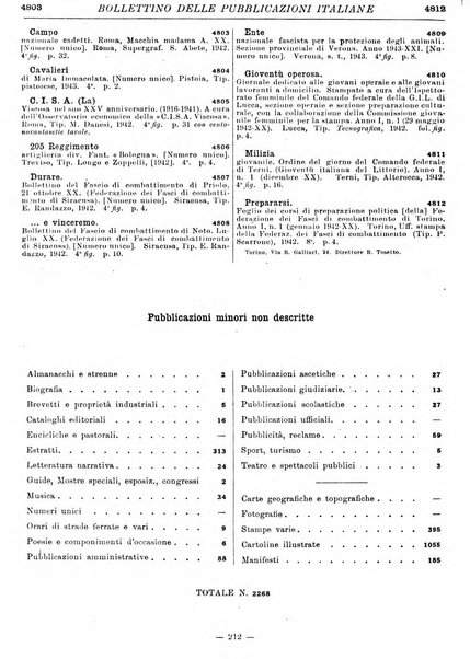 Bollettino delle pubblicazioni italiane ricevute per diritto di stampa