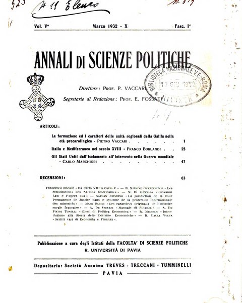 Annali di scienze politiche