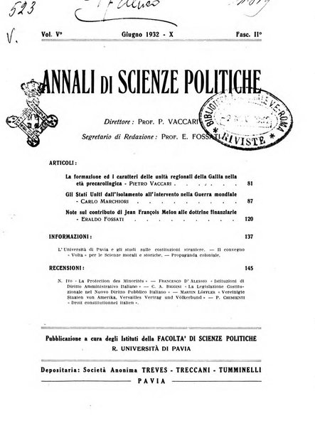 Annali di scienze politiche