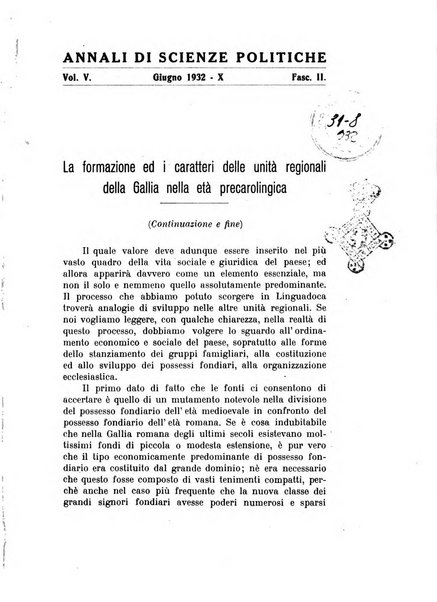 Annali di scienze politiche