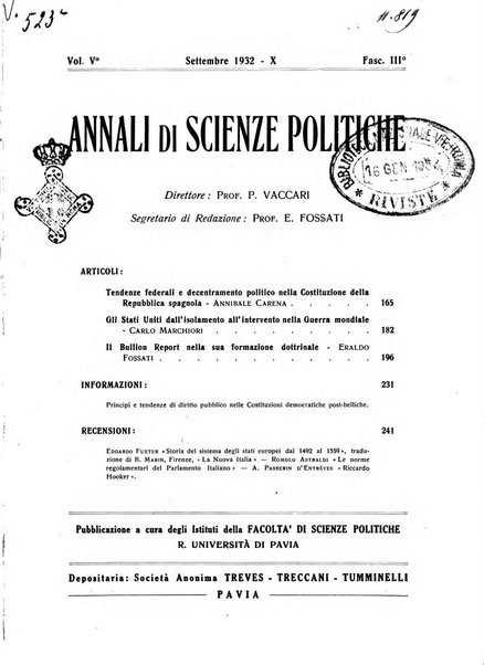 Annali di scienze politiche