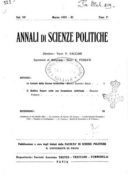 Annali di scienze politiche