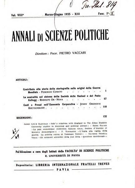 Annali di scienze politiche