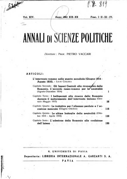 Annali di scienze politiche