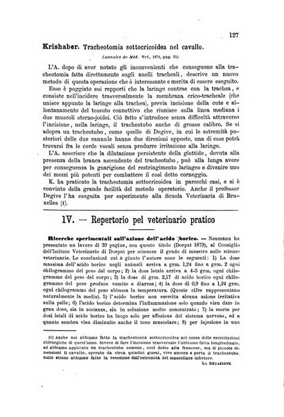 La clinica veterinaria rivista di medicina e chirurgia pratica degli animali domestici