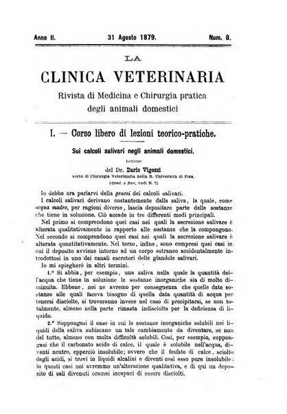 La clinica veterinaria rivista di medicina e chirurgia pratica degli animali domestici