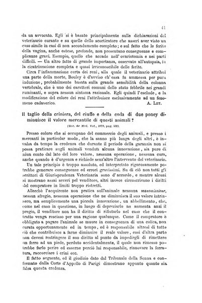 La clinica veterinaria rivista di medicina e chirurgia pratica degli animali domestici