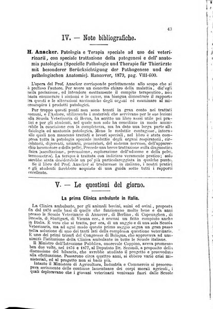 La clinica veterinaria rivista di medicina e chirurgia pratica degli animali domestici