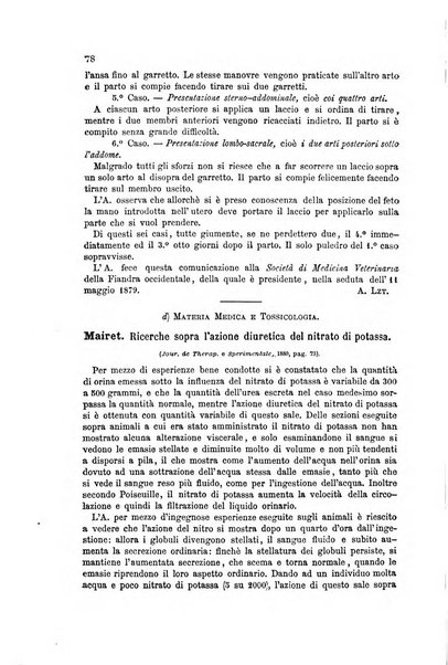 La clinica veterinaria rivista di medicina e chirurgia pratica degli animali domestici