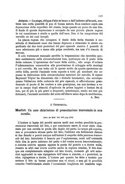 La clinica veterinaria rivista di medicina e chirurgia pratica degli animali domestici