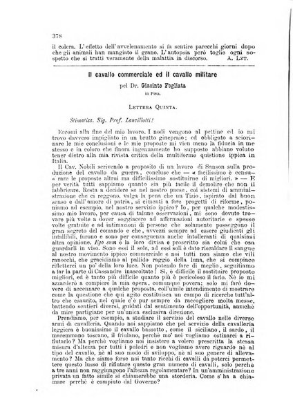 La clinica veterinaria rivista di medicina e chirurgia pratica degli animali domestici