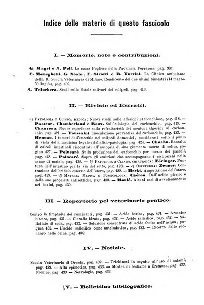 La clinica veterinaria rivista di medicina e chirurgia pratica degli animali domestici