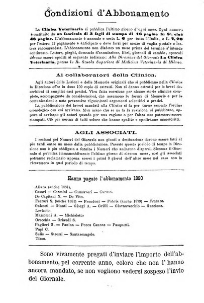 La clinica veterinaria rivista di medicina e chirurgia pratica degli animali domestici