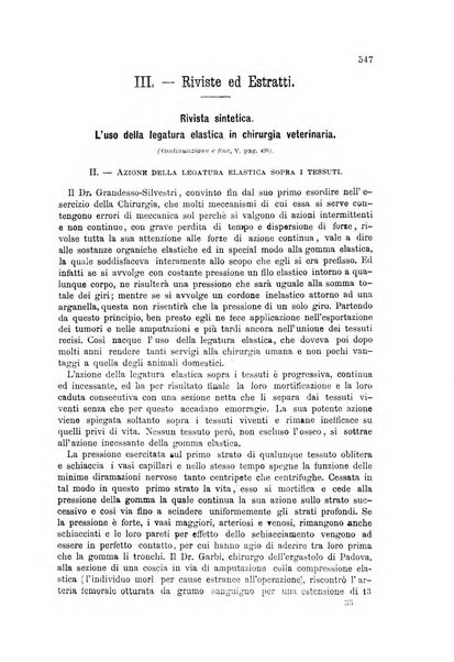 La clinica veterinaria rivista di medicina e chirurgia pratica degli animali domestici