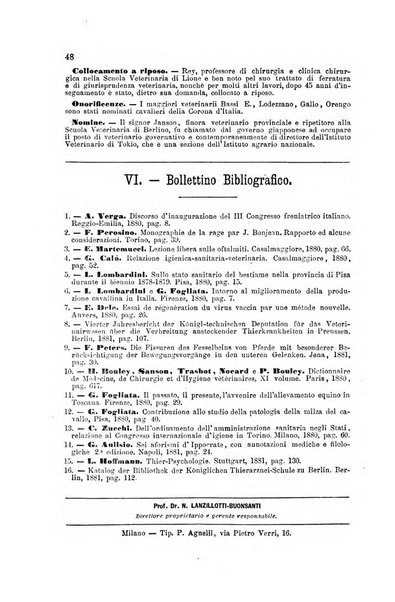 La clinica veterinaria rivista di medicina e chirurgia pratica degli animali domestici