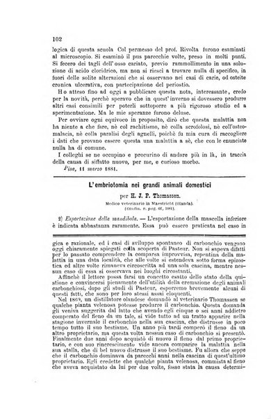 La clinica veterinaria rivista di medicina e chirurgia pratica degli animali domestici