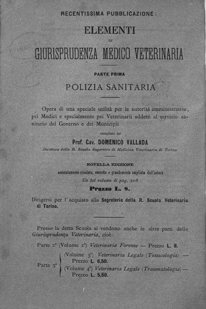 La clinica veterinaria rivista di medicina e chirurgia pratica degli animali domestici