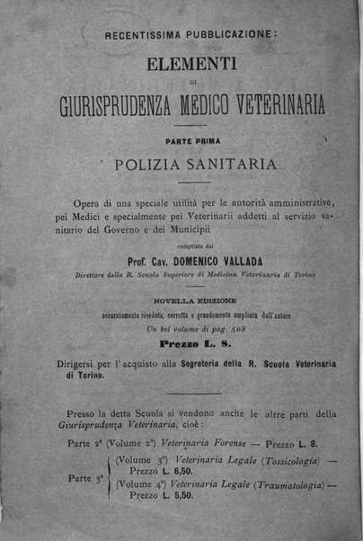 La clinica veterinaria rivista di medicina e chirurgia pratica degli animali domestici