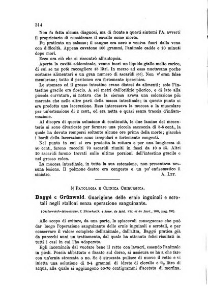 La clinica veterinaria rivista di medicina e chirurgia pratica degli animali domestici