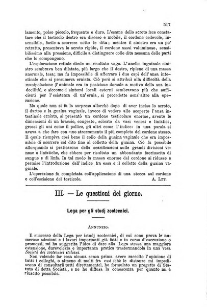 La clinica veterinaria rivista di medicina e chirurgia pratica degli animali domestici