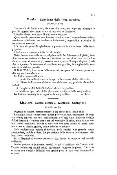 La clinica veterinaria rivista di medicina e chirurgia pratica degli animali domestici