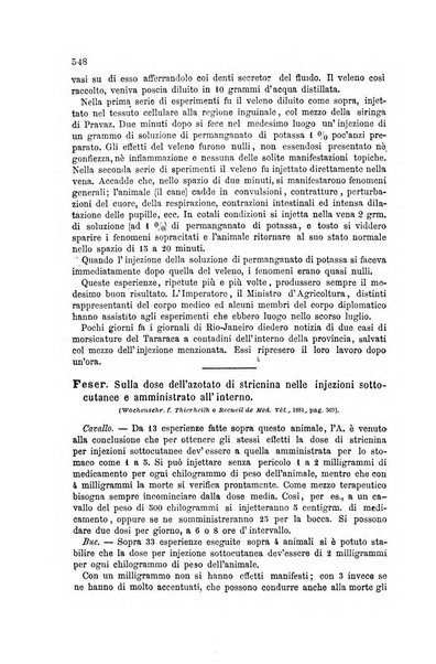 La clinica veterinaria rivista di medicina e chirurgia pratica degli animali domestici