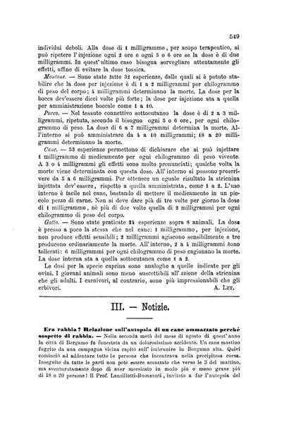 La clinica veterinaria rivista di medicina e chirurgia pratica degli animali domestici