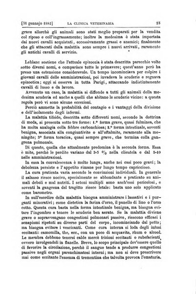 La clinica veterinaria rivista di medicina e chirurgia pratica degli animali domestici