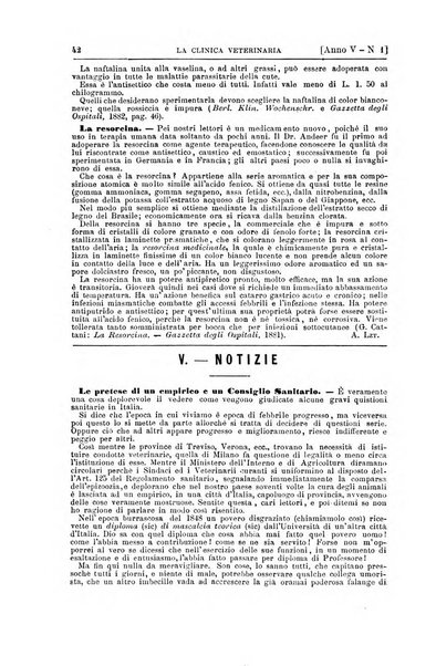 La clinica veterinaria rivista di medicina e chirurgia pratica degli animali domestici