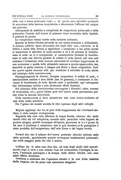 La clinica veterinaria rivista di medicina e chirurgia pratica degli animali domestici