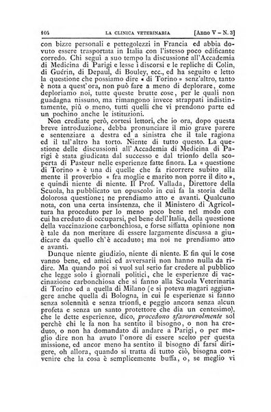 La clinica veterinaria rivista di medicina e chirurgia pratica degli animali domestici