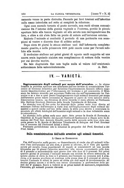 La clinica veterinaria rivista di medicina e chirurgia pratica degli animali domestici