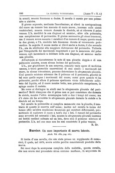 La clinica veterinaria rivista di medicina e chirurgia pratica degli animali domestici