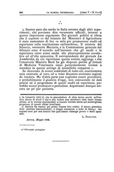 La clinica veterinaria rivista di medicina e chirurgia pratica degli animali domestici