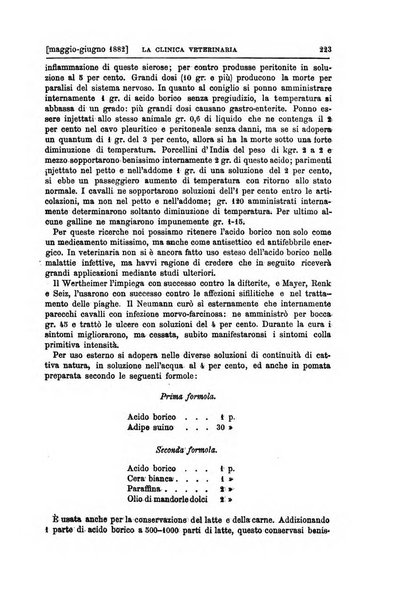 La clinica veterinaria rivista di medicina e chirurgia pratica degli animali domestici