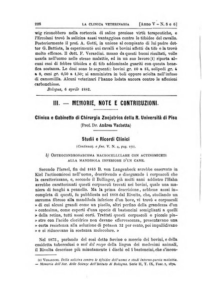 La clinica veterinaria rivista di medicina e chirurgia pratica degli animali domestici