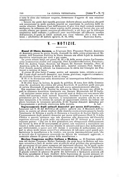 La clinica veterinaria rivista di medicina e chirurgia pratica degli animali domestici