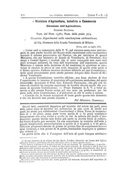 La clinica veterinaria rivista di medicina e chirurgia pratica degli animali domestici