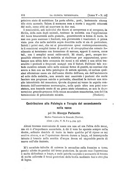 La clinica veterinaria rivista di medicina e chirurgia pratica degli animali domestici