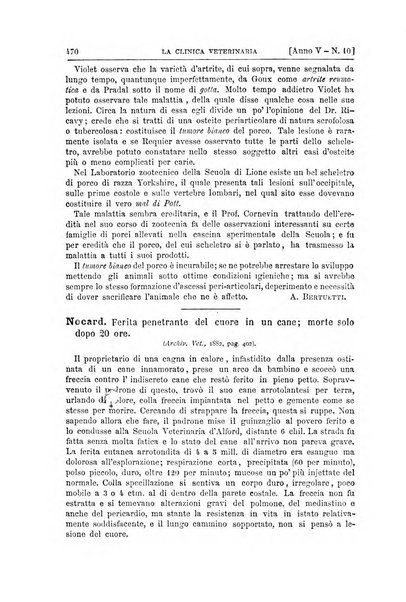 La clinica veterinaria rivista di medicina e chirurgia pratica degli animali domestici