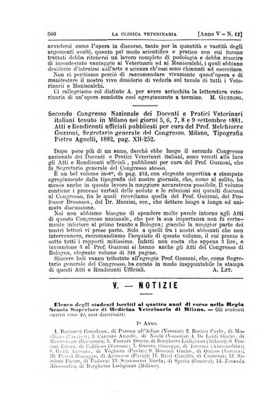 La clinica veterinaria rivista di medicina e chirurgia pratica degli animali domestici