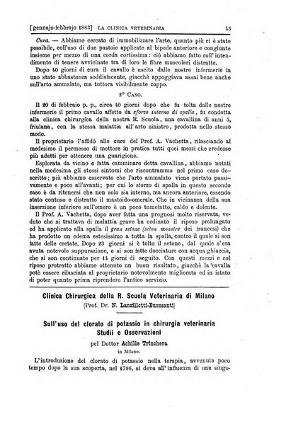 La clinica veterinaria rivista di medicina e chirurgia pratica degli animali domestici