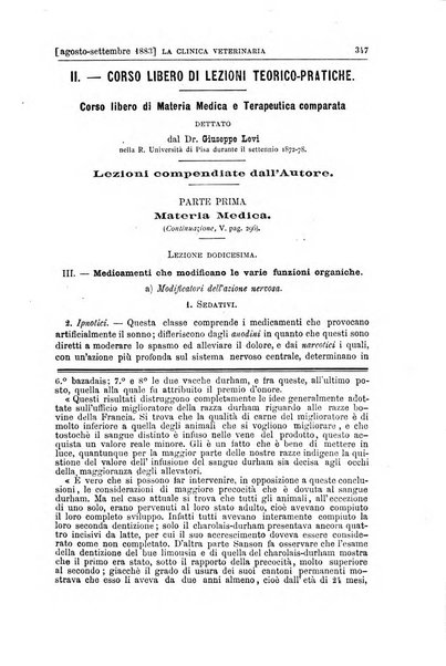 La clinica veterinaria rivista di medicina e chirurgia pratica degli animali domestici