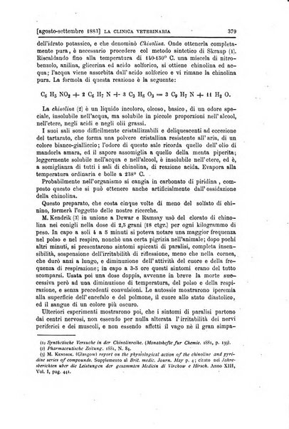 La clinica veterinaria rivista di medicina e chirurgia pratica degli animali domestici