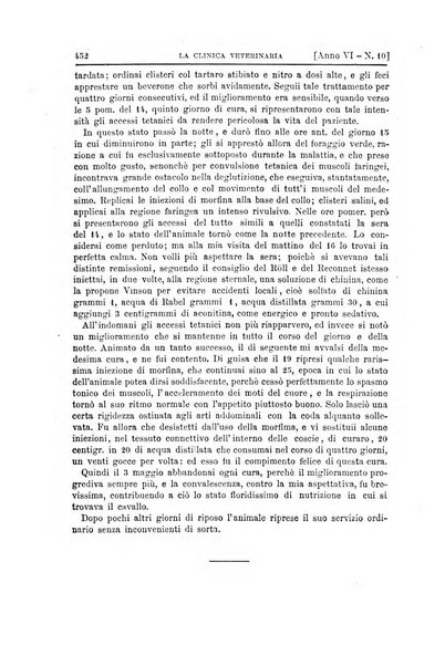 La clinica veterinaria rivista di medicina e chirurgia pratica degli animali domestici