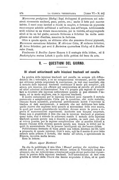 La clinica veterinaria rivista di medicina e chirurgia pratica degli animali domestici