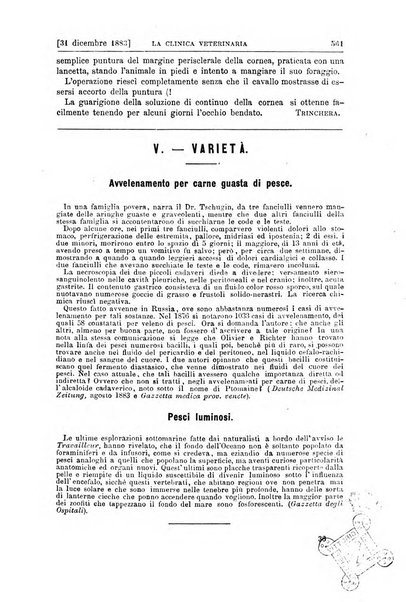 La clinica veterinaria rivista di medicina e chirurgia pratica degli animali domestici