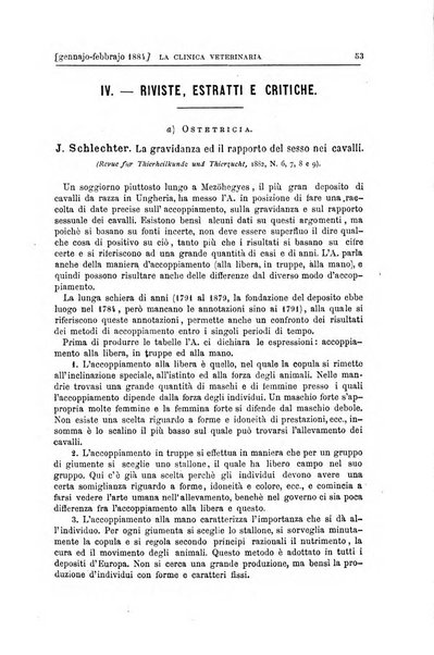 La clinica veterinaria rivista di medicina e chirurgia pratica degli animali domestici